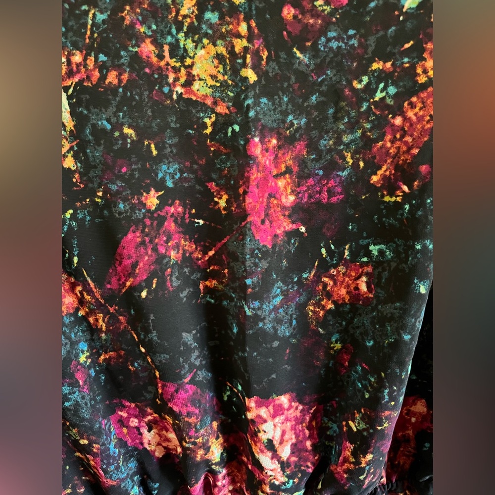 3/$15 Beautiful Mossimo abstract floral black XL dress - Picture 3 of 6
